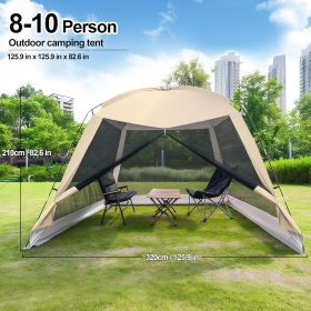 12'x12' Camping Screen Tent - Portable Screen Canopy 8-10 Person&Instant UV Resistant Sun Shelter,Easy to Set Up&Mosquito Net Tent&Waterproof